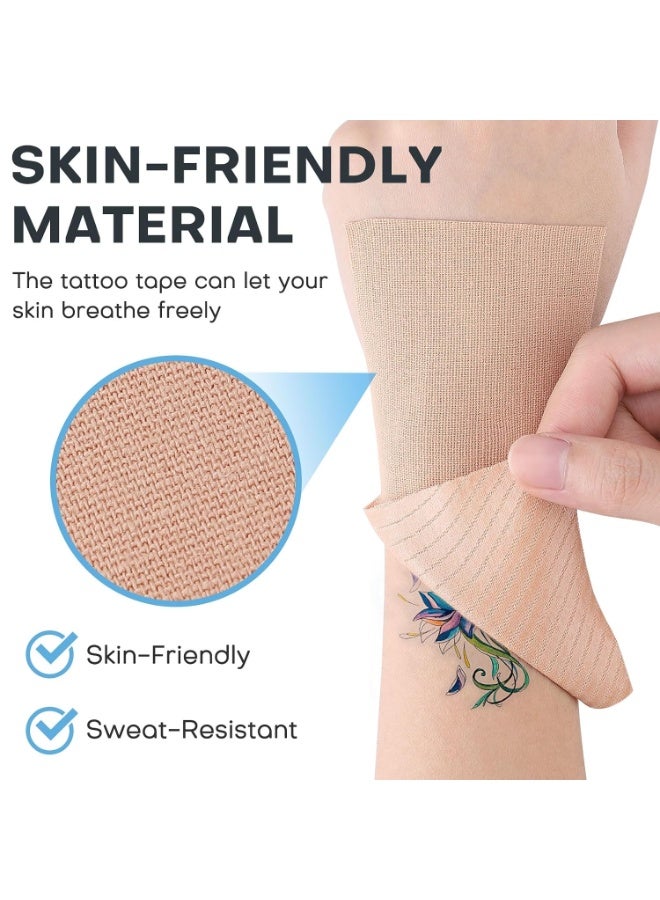 Tattoo Cover Up Tapes, 3"x16.4Ft Waterproof Tattoo Covers Tape, Sweat-Resistant Cuttable Skin Tone Tattoos Patches for Tattoos, Scars and Birthmarks - Image 4