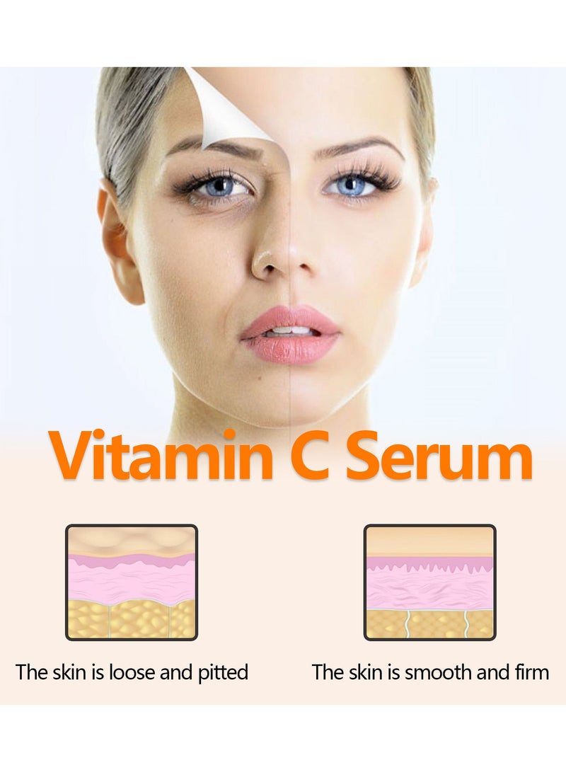 OUHOE Vitamin C Face Serum - Dark Spot Correcting Facial Serum, Vit C Serum with Hyaluronic Acid, Ferulic Acid, & Vit E - Anti Aging and Skin Brightening Serum, Pure Vitamin C Serum Skin Care 30 ml - Image 5