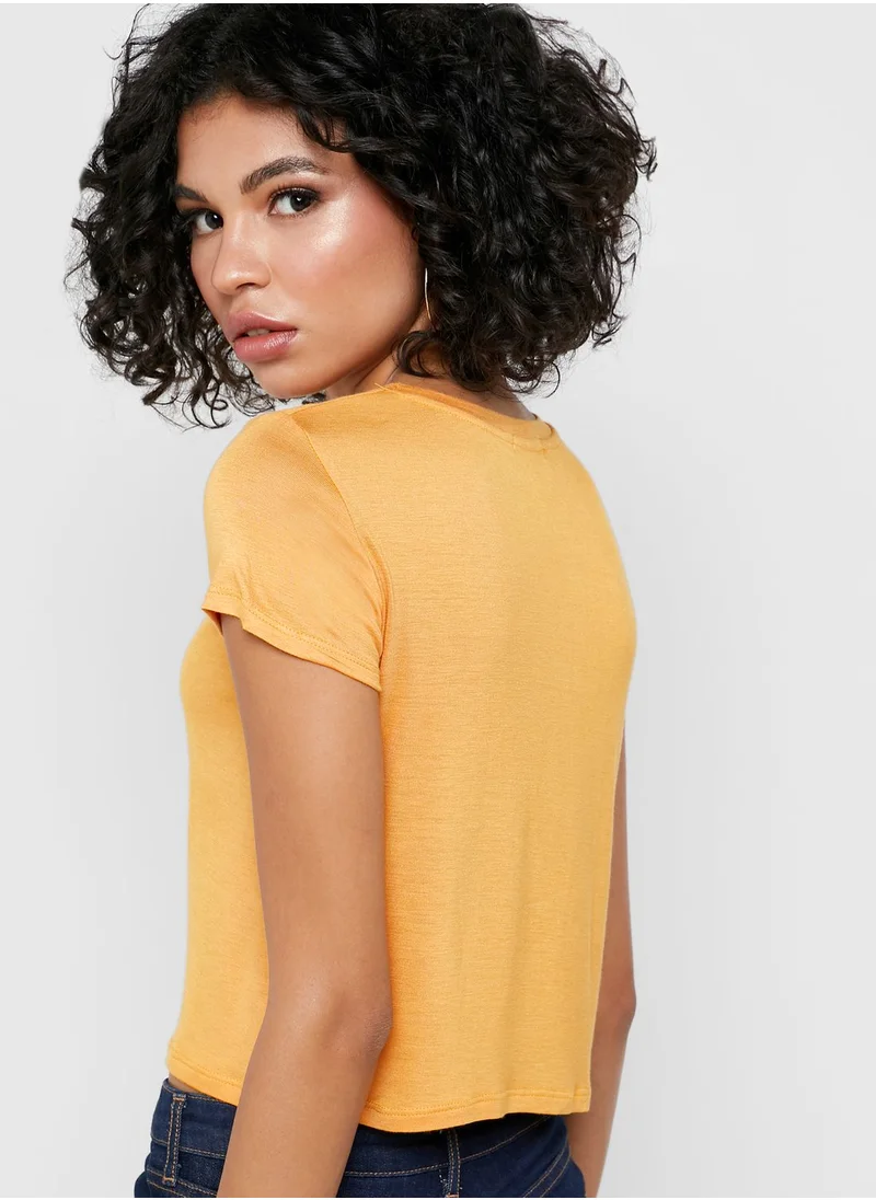 Cotton On Cropped Crew Neck T-Shirt