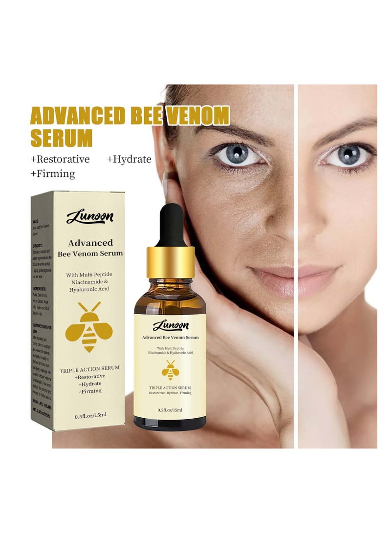 LUNOON Bee Venom Essence Improves Dry Skin, Lifts, Firms, Diminishes Fine Lines, Rejuvenates Skin, Anti-Aging Essence 15ml - Image 4