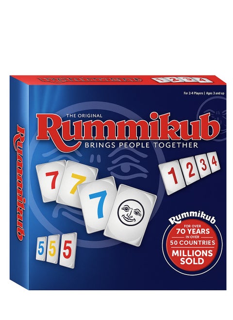 Rummikub Four Player Edition - The Classic Rummy Tile Game - More Tiles and More Players for More Fun!Blue