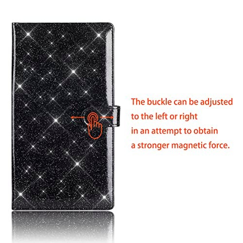 TOURSUIT Car Registration and Insurance Card Holder, Vehicle License Document Glove Box Compartment Organizer, Interior Car Accessories for Women Men (Glitter Black) - Image 3