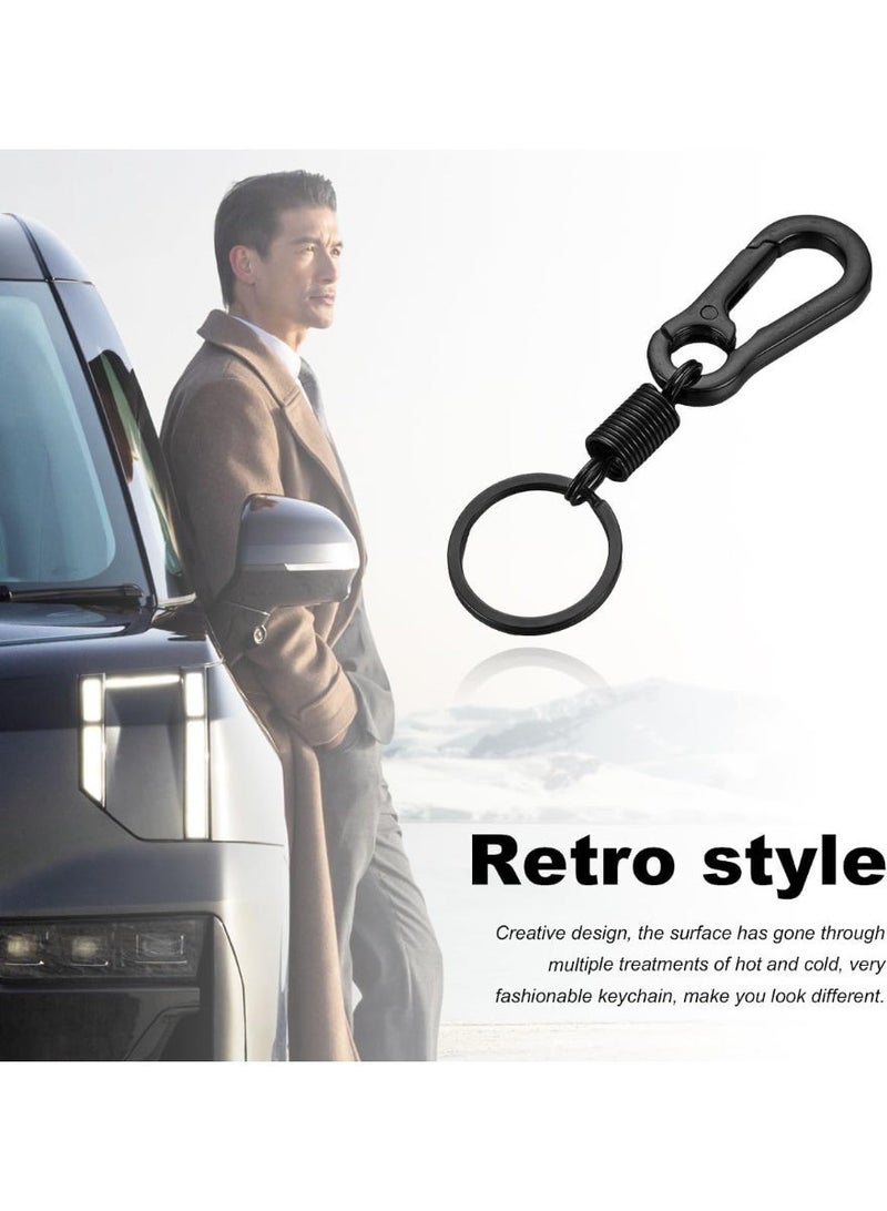 6 Pieces of Retro Style Simple Strong Carabiner Shape Keychain Key Chain Ring Keyring Keyfob Key Holder - Image 2