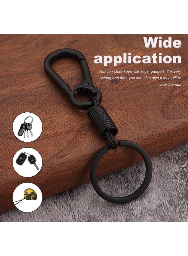 6 Pieces of Retro Style Simple Strong Carabiner Shape Keychain Key Chain Ring Keyring Keyfob Key Holder - Image 5