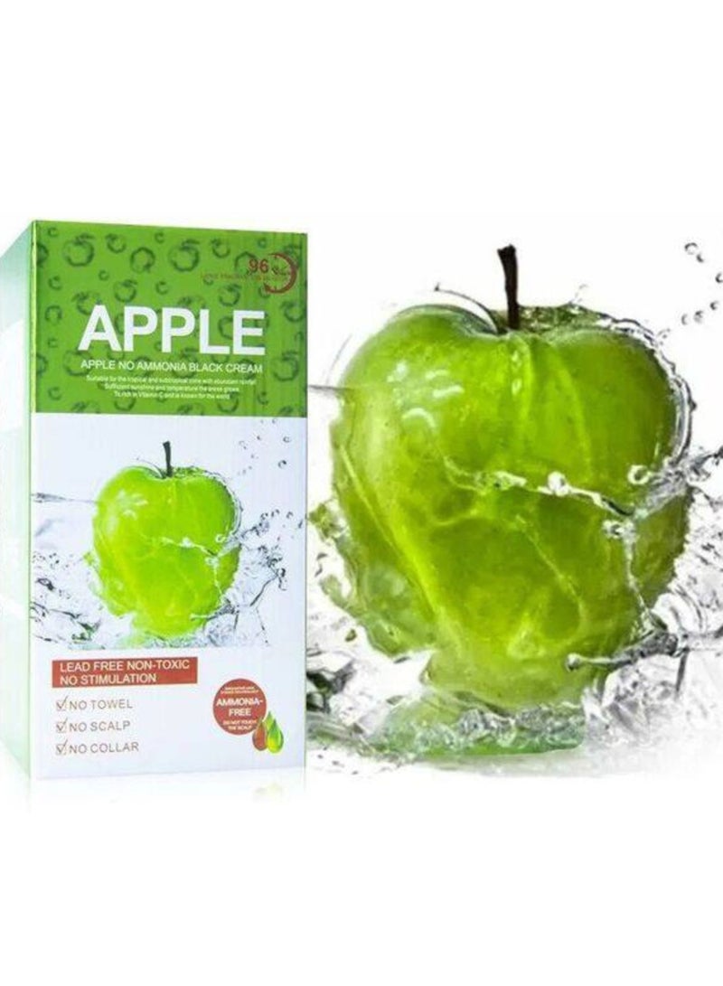 ORTUK 1000ML Apple Hair Cream Ammonia Free, Non Toxic Black Hair Cream for Women, Turn your Grey Hair to Black in 5 Minutes, Fast Coloring Hair Color, Safe Hair Dyeing Cream Instant 100% White Hair Coverage - Image 2