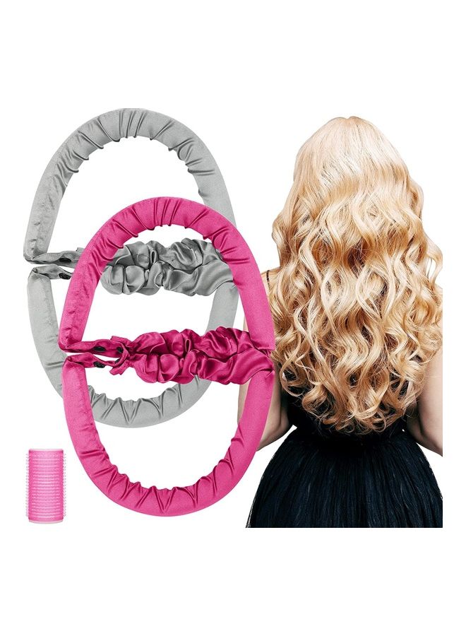نيبمينينت أدوات تمويج الشعر بدون استخدام الحرارة من قطعتين رمادي/وردي - Image 1