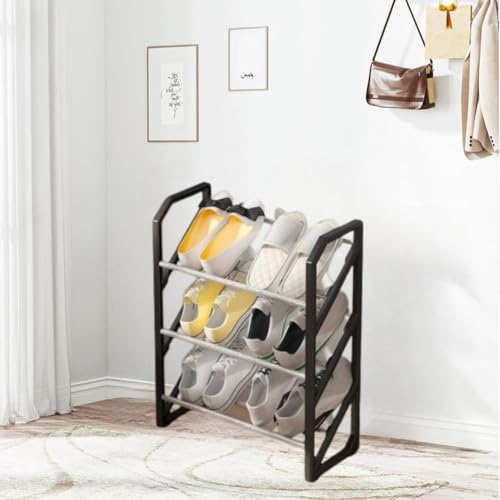RIGJAK Multifunctional 3-Tier Shoe Rack, Adjustable, Stackable, Durable Shoe Storage for Closet, Entryway, Corridor, and Doorway – Space-Saving Organizer for Shoes (Multi Color) - Image 4