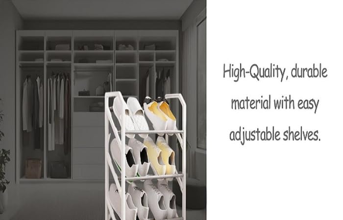 RIGJAK Multifunctional 3-Tier Shoe Rack, Adjustable, Stackable, Durable Shoe Storage for Closet, Entryway, Corridor, and Doorway – Space-Saving Organizer for Shoes (Multi Color) - Image 5