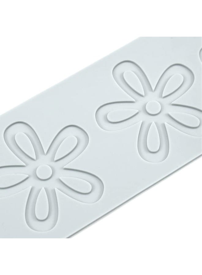 TUKE Silicone Molds 3D Hollow Leaf Chocolate Molds Honeycomb Bee Candy Mold Flower Pattern Fondant Mold Cake Topper Sugar Craft Decoration (N_Flower_10.16 * 2.8 * 0.08inch) - Image 5