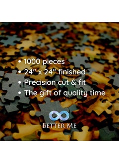 Better Me Better Me Funky Felines Square 1000 Piece Puzzle - Funny & Colorful Cat Puzzles for Adults 1000 Piece, Unusual Trippy Smiling Kitty Cats Puzzle  - Image 3