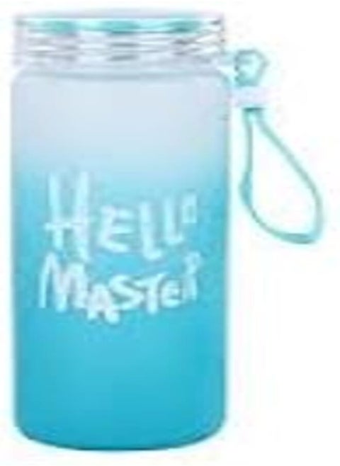 Hello Master Borosilicate Clear Water Bottle for Home, Office, Gym, Picnic, Travel - Elegant Bottle (Random Color) - 1 Piece - 480 ml, Borosilicate Glass