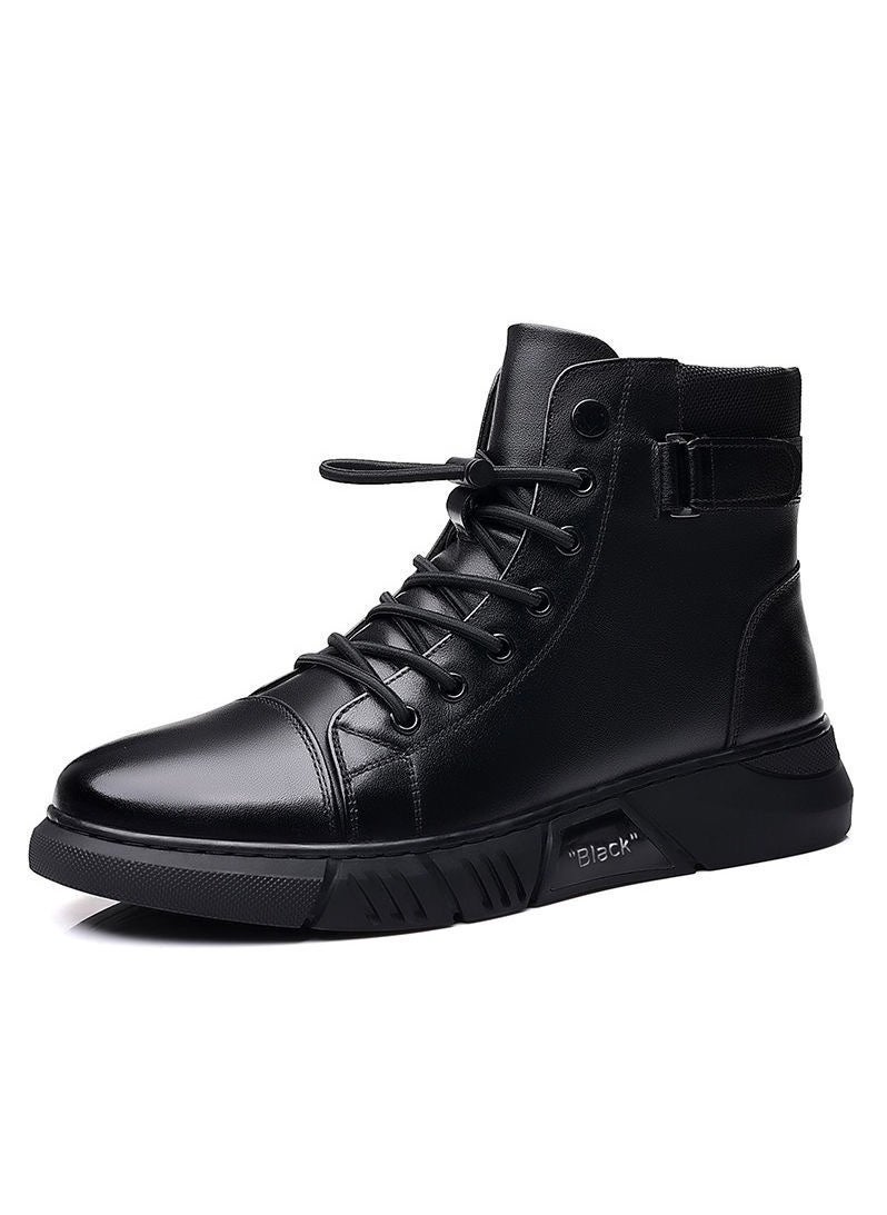 KUYING - New Men's Casual Leather Boots - Image 1