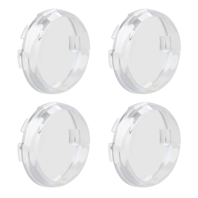 NTHREEAUTO 4PCS Clear Bullet Turn Signals Lens Cover Compatible with Harley Sportster Dyna Road King Street Glide Softail Fatboy