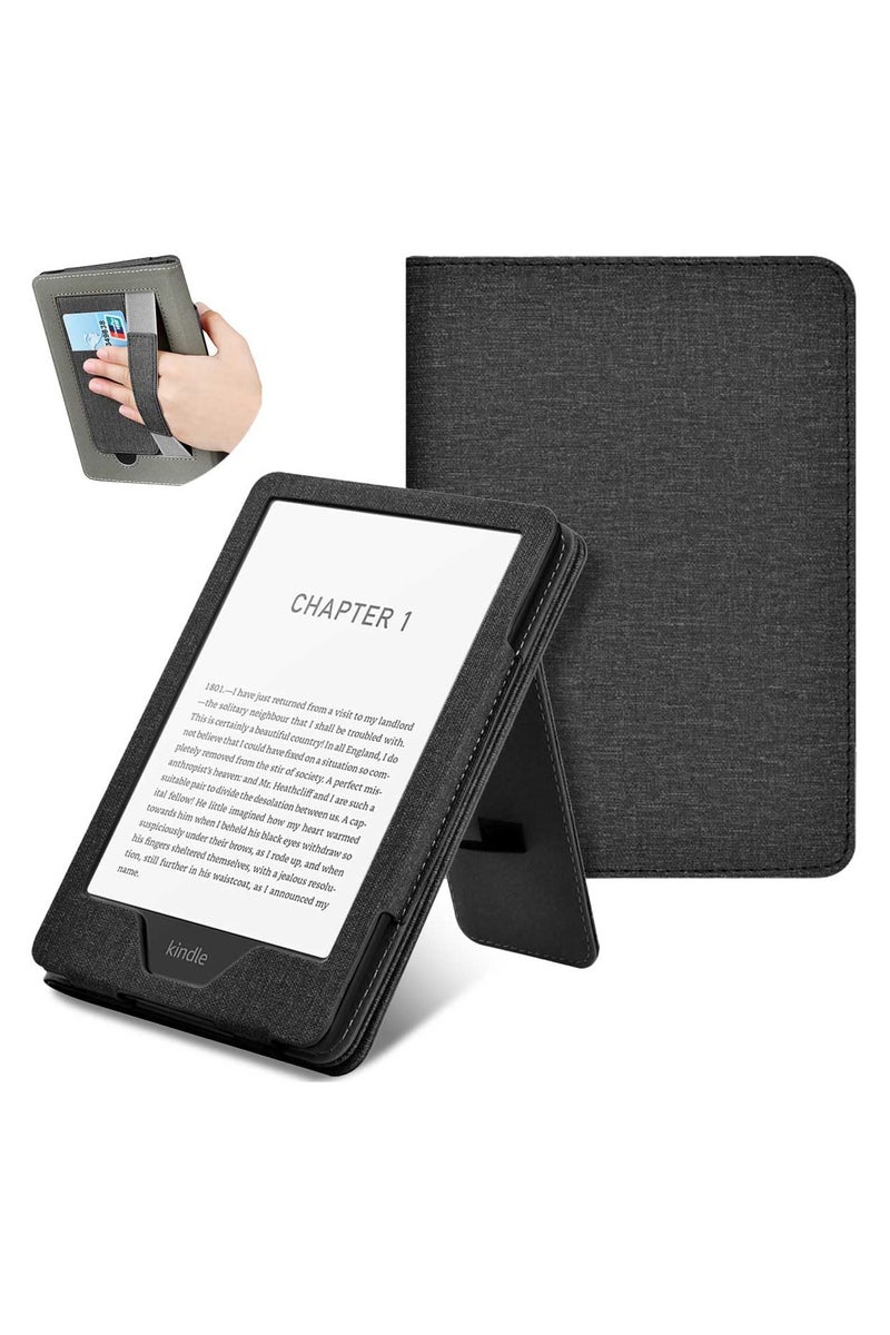 VKL Slimshell Case Cover for 6" Kindle 11th Generation 2024/2022, Smart Shell Cover with Stand Function and Auto Sleep/Wake -  grey (Black) - Image 1