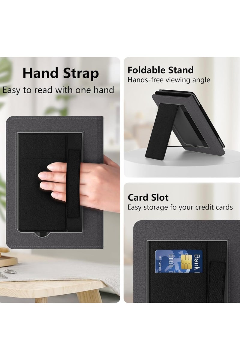 VKL Slimshell Case Cover for 6" Kindle 11th Generation 2024/2022, Smart Shell Cover with Stand Function and Auto Sleep/Wake -  grey (Black) - Image 3