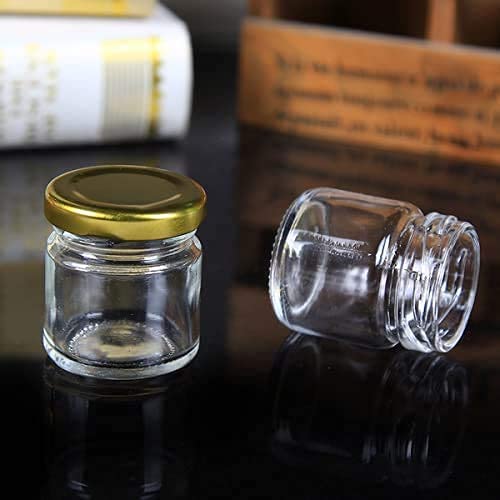 Polaris Fox Polaris Fox 50ml Empty Glass Gar With Golden Lid Can be used for candle making and storing things at home 4  - Image 5