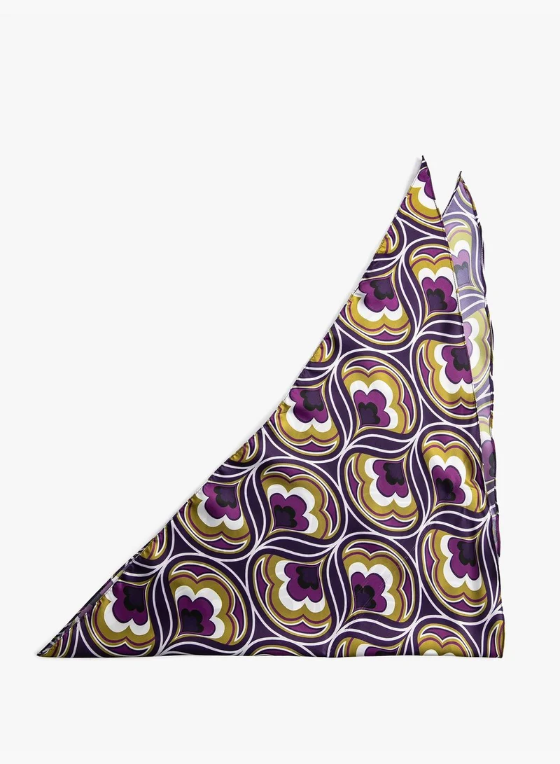 كوتون Floral Printed Satin Scarf