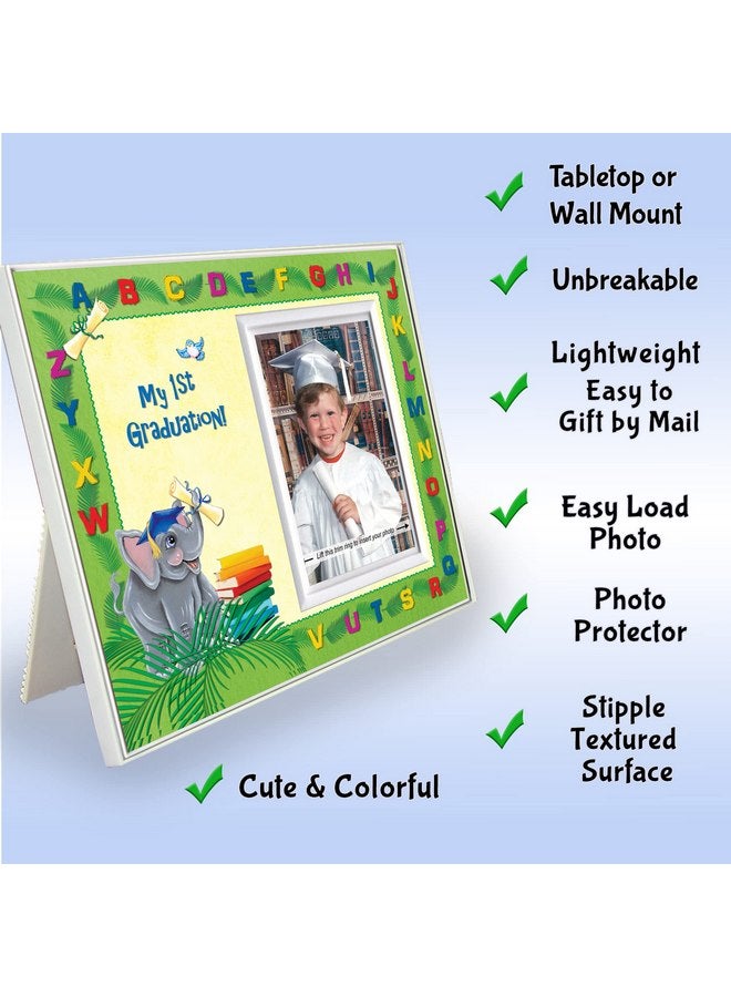 Expressly Yours! Photo Expressions Prek Graduation Kindergarten Preschool Graduation Picture Frame | Colorful and Fun | Holds 3.5 x 5 Photo | First Graduation Keepsake Gift | Innovative Front-Loading Photo | Elephants Design - Image 2