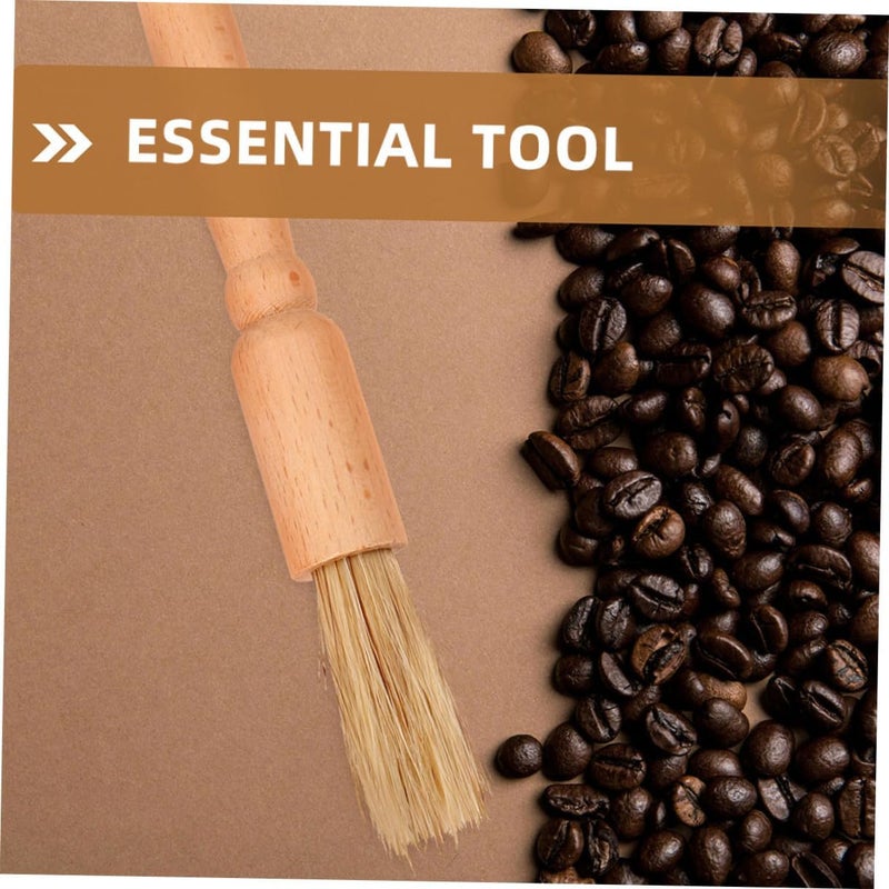 2pcs Coffee Grinder Cleaning Brush Set with Beech Wood Handle Espresso Machine Brush for Coffee Powder and Grinder Maintenance for Kitchen Use - Image 3