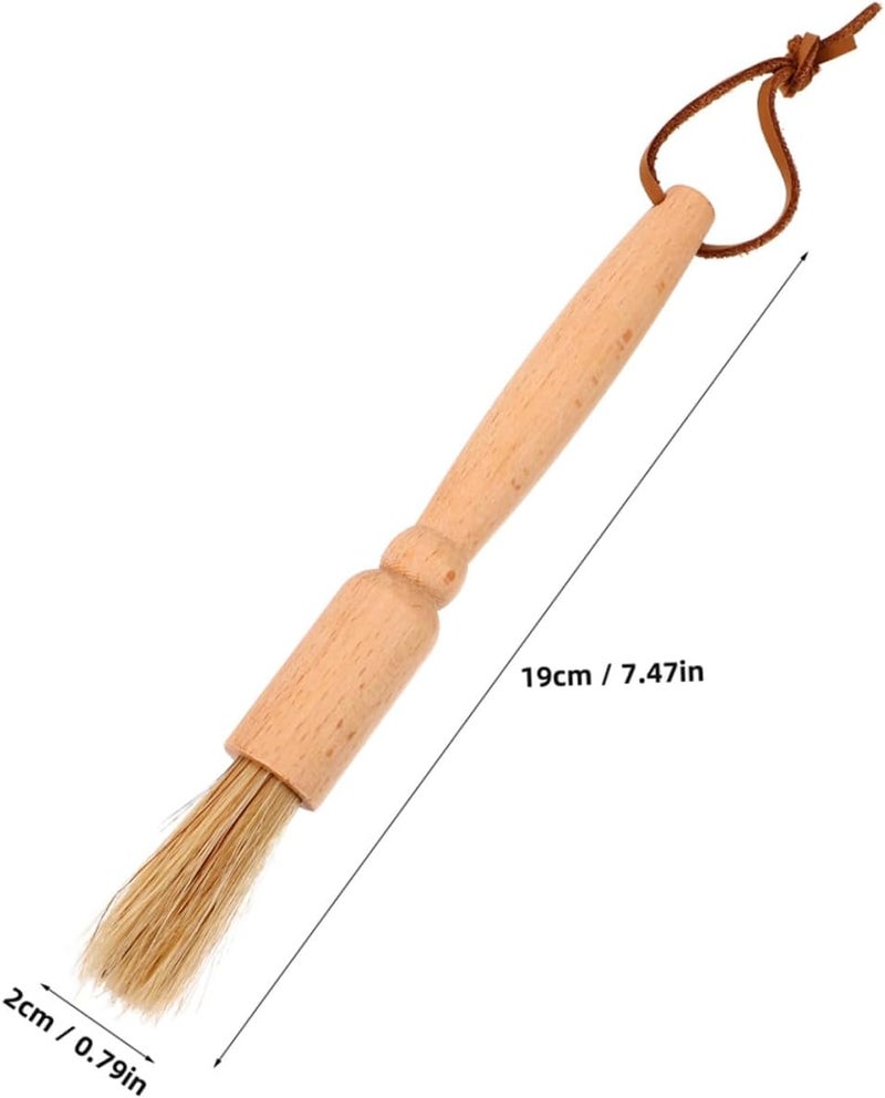 2pcs Coffee Grinder Cleaning Brush Set with Beech Wood Handle Espresso Machine Brush for Coffee Powder and Grinder Maintenance for Kitchen Use - Image 2