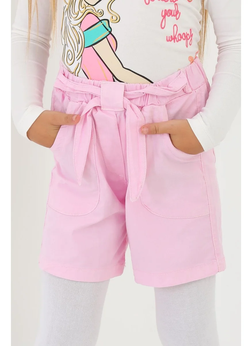 Zepkids Pink Color Girl Shorts
