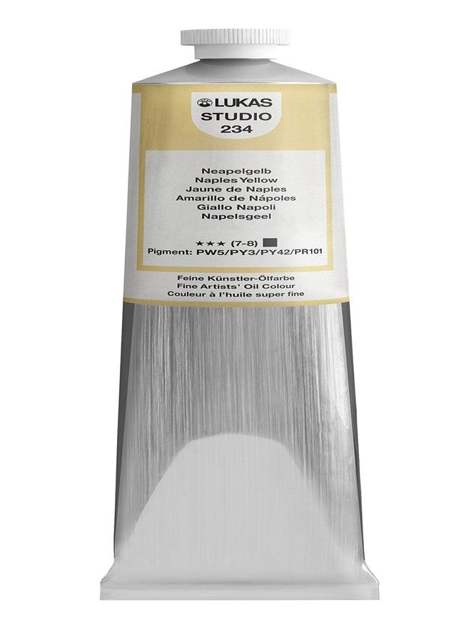 Lukas Studio Artist Oil Color Paints - High-pigment oil paint made with natural binder for artist, painting, & more! - [Naples Yellow - 200 mL] - Image 1