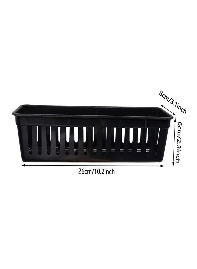 FEOOWV Classroom Pencil or Rubber Organizer Basket Trays, Office Supply Baskets Organization Trays for Home School Classroom Office 12 Pack (Black) - Image 2