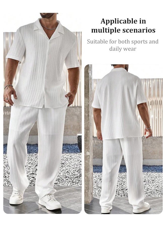 【Super Stretch】Fashionable Men's Casual Two-Piece Set - Image 2