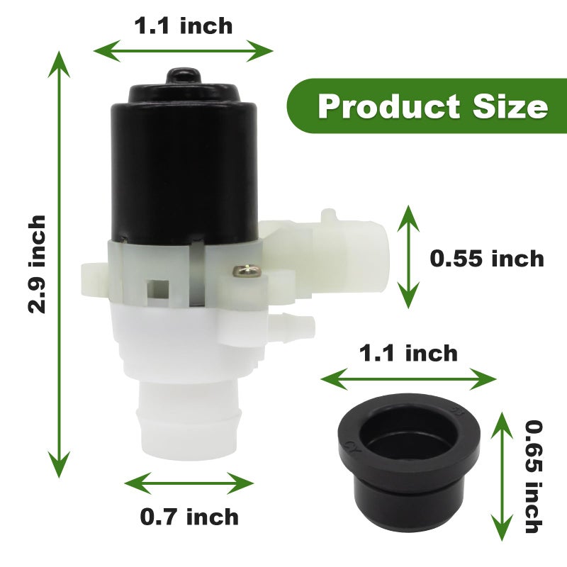 SuperDi Upgraded Truck Windshield Washer Fluid Pump Replacement for Kenworth T680 T880 and Peterbilt 104307 T4695001 104252 386 389 330 335 320 (1PCS) - Image 2