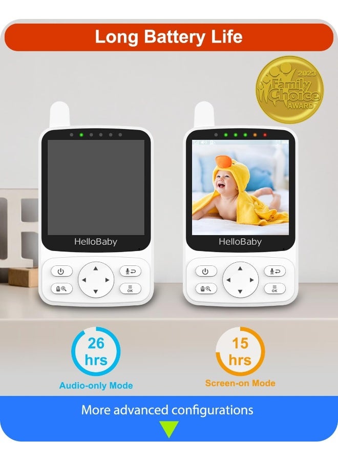 هالو بيبي HelloBaby Monitor with 29Hour Battery Life and 4 IPS Screen - Image 2