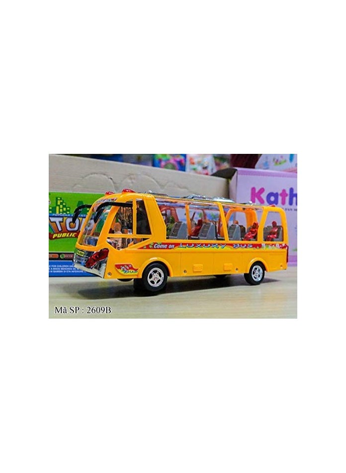 TOY GARDEN Luxury Toy Bus with Realistic Design and Detailed Interior  Durable Yellow Bus Toy for Kids, Perfect for Pretend Play and Collecting  - Image 4