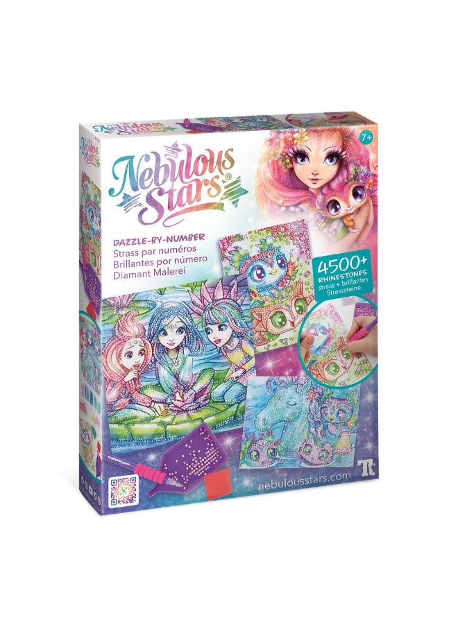 Nebulous Stars Dazzle-By-Number Rainbow Diamond Painting Kit (3 Paintings) - Image 1