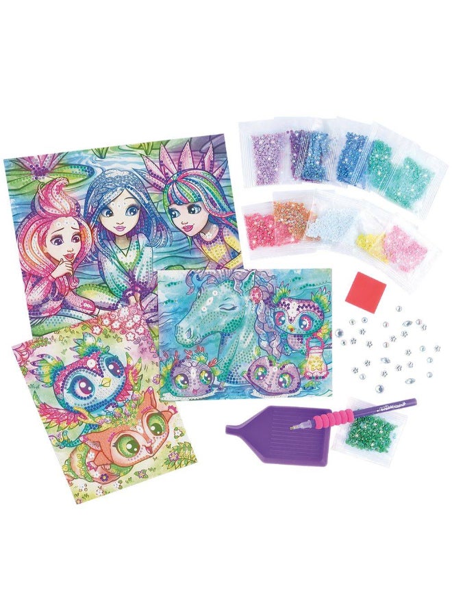 Nebulous Stars Dazzle-By-Number Rainbow Diamond Painting Kit (3 Paintings) - Image 2