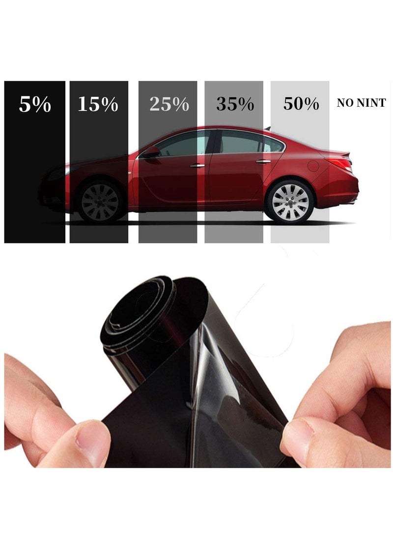 Generic - Window Tint Film, 70% VLT Professional Uncut Car Window Film, Car Packaging Sun Film Suitable For Sunscreen Heat Insulation, Car Diy, Privacy Protection 2 Roll, 1m×50cm - Image 1