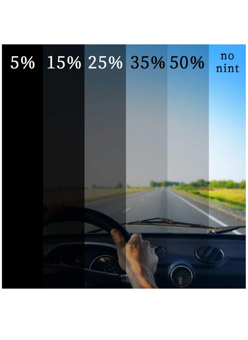 Generic - Window Tint Film, 70% VLT Professional Uncut Car Window Film, Car Packaging Sun Film Suitable For Sunscreen Heat Insulation, Car Diy, Privacy Protection 2 Roll, 1m×50cm - Image 1