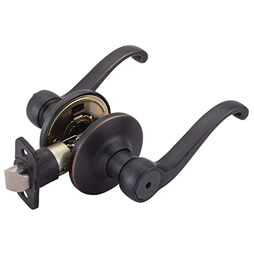 Design House 740407 Scroll 6Way Universal Privacy Bed and Bath Door Lever Oil Rubbed Bronze - Image 1