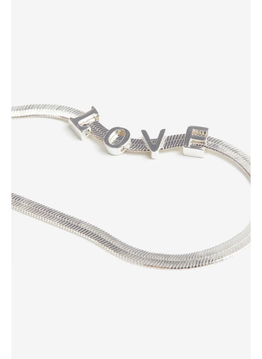 H&M Short Text-Motif Necklace