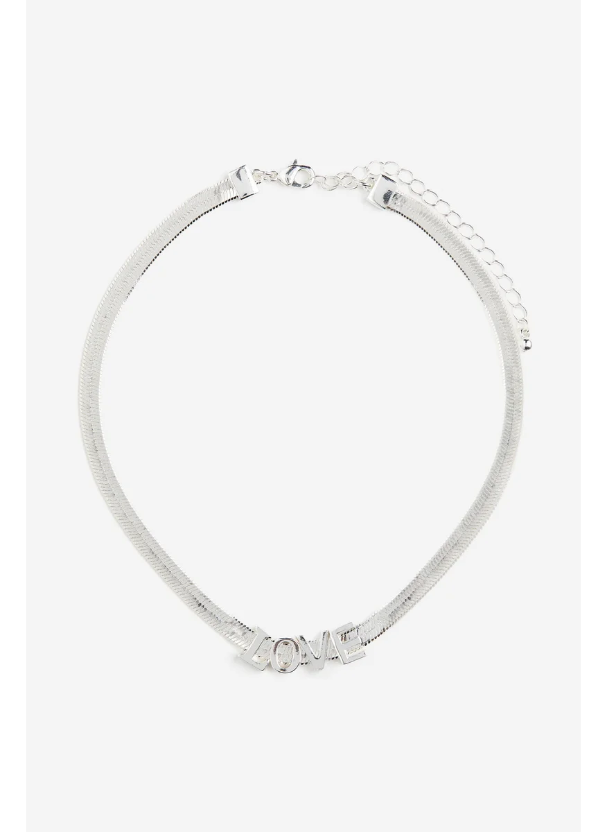 H&M Short Text-Motif Necklace