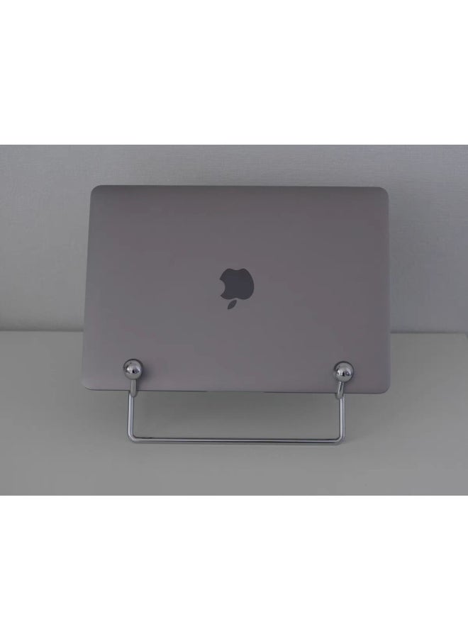Iron Art Desktop Tablet Computer Stand Menu Holder Elegant Display Stand Laptop Computer Rack-Color:Silver 380g - Image 4
