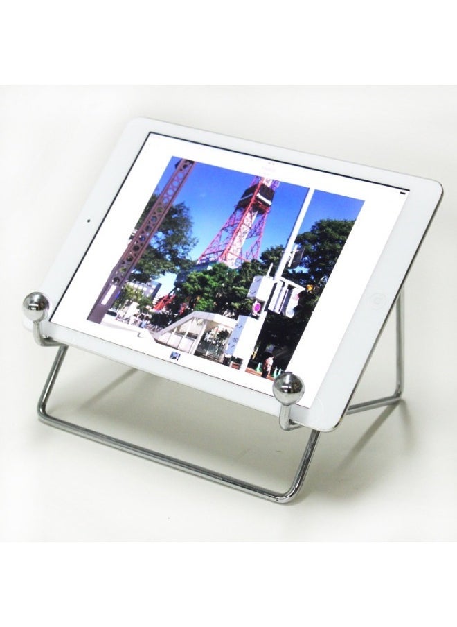 Iron Art Desktop Tablet Computer Stand Menu Holder Elegant Display Stand Laptop Computer Rack-Color:Silver 380g - Image 2