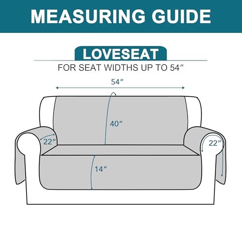 Turquoize 100% Waterproof Couch Cover Sofa Covers for 2 Cushion Couch Loveseat Covers Triple Non-Slip Couch Cover for Dogs Washable Furniture Protector Cover for Pets, Kids,Dog (Loveseat 54", Ivory) - Image 5