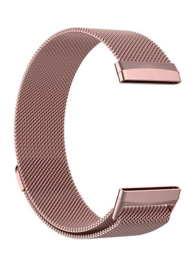 NIBEMINENT Milanese Replacement Wrist Strap For Fitbit Versa 3 Rose Pink - Image 2