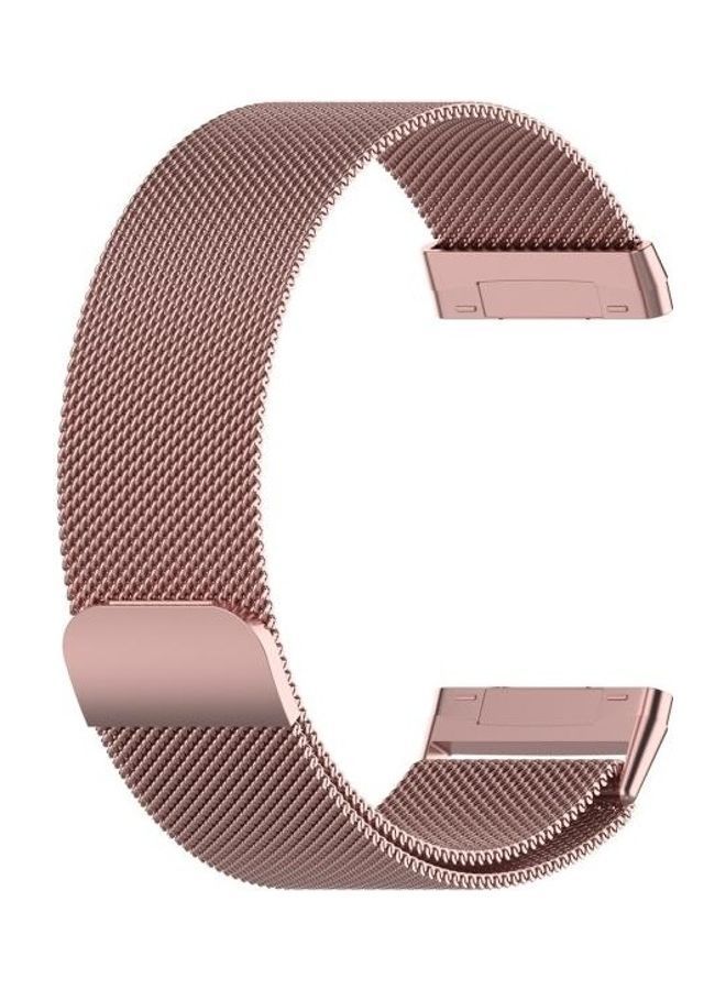 NIBEMINENT Milanese Replacement Wrist Strap For Fitbit Versa 3 Rose Pink - Image 1