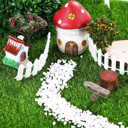 Elcoho 10 Pieces Fake Grass for Crafts Fairy Garden 6 x 6 Inches Artificial Garden Grass for Miniature Ornament Dollhouse DIY Decoration - Image 4