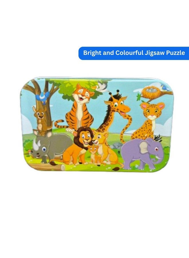 Wooden Colourful Travel Jigsaw Puzzle | Fun and Scenic 60 Pieces Puzzle Game Toy for Kids Aged 4+ Years | Educational Toys for Toddlers, Preschoolers, Montessori Kids (Wild Animals2)  - Image 2