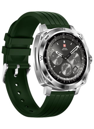 Swiss Military Dom 4 Smartwatch with 1.43” AMOLED Display, Bluetooth Calling, Wireless Charging, Multi-Language Interface, Real-Time Health Monitoring, IP67 Water Resistance, iOS & Android Compatible – Green - pzsku/Z2D7FF606C827B786B20EZ/45/_/1714569110/a50818fd-0943-4e3f-97f3-749eb59934d3