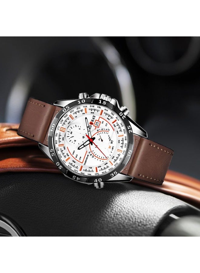 CASSRAY New high-end fully automatic multi-functional watch for handsome men - men's business student night-lit waterproof watch - Image 1