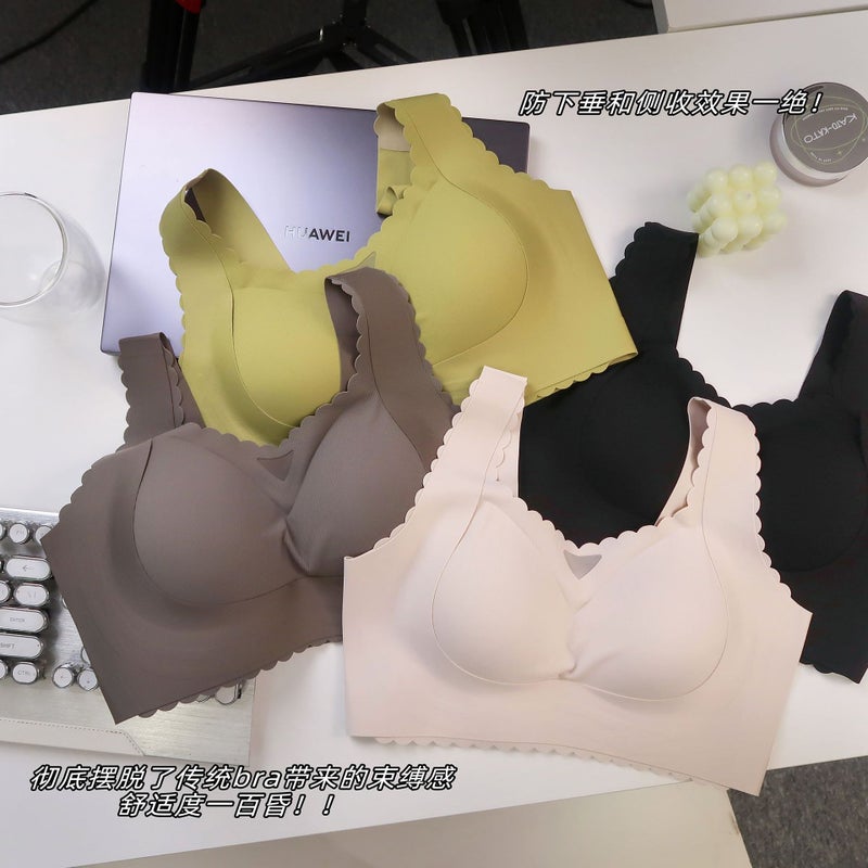 033 New Seamless No Steel Ring Pearl Maintenance Ultra-Thin Comfortable Underwear Side Folding Anti-Sagging Gather 3D Stereo - Image 5