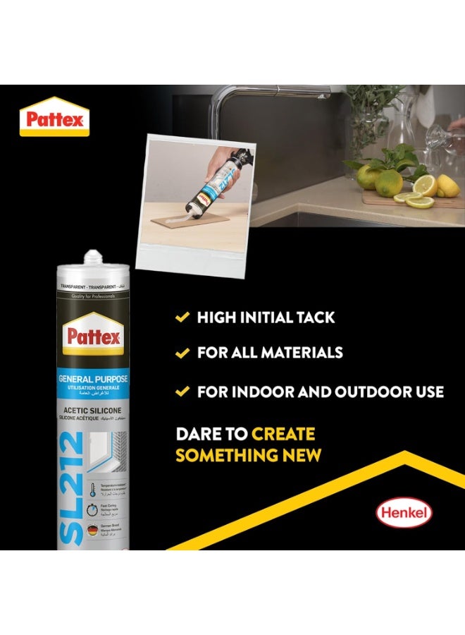 Pattex-Transparent Silicone 280 ml - Image 2