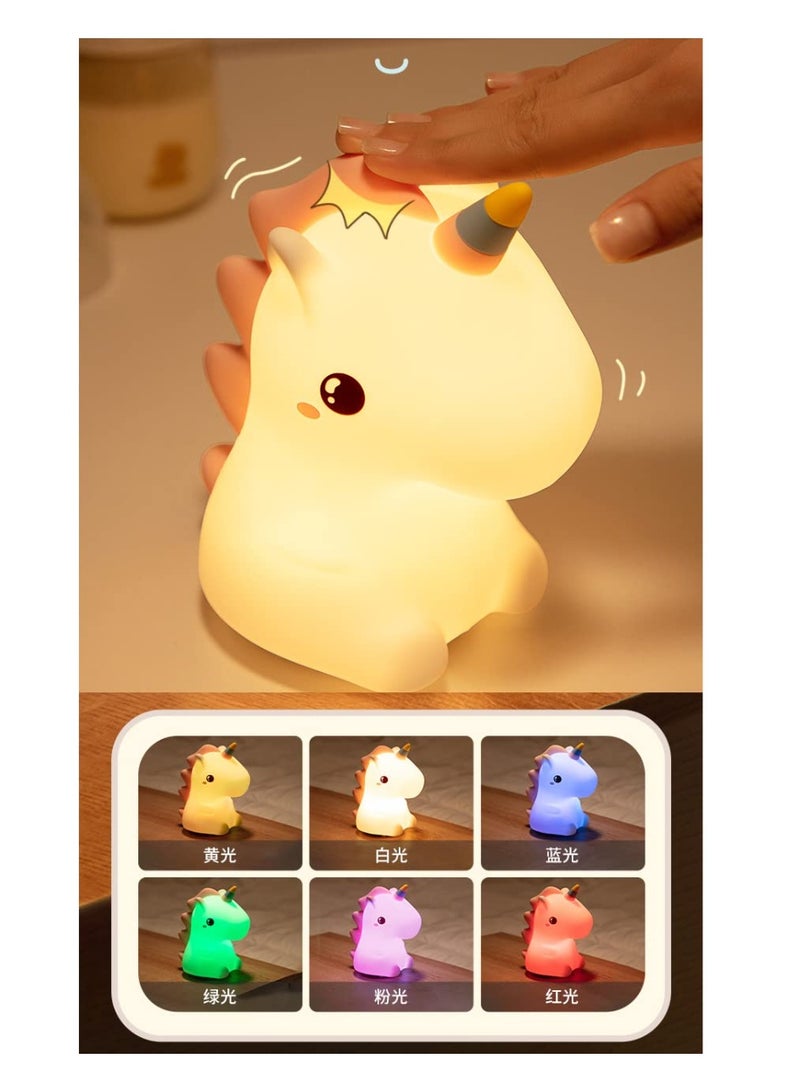 Mr. Penda Unicorn Night Light for Girls Bedroom, Unicorns Gifts for Girls, Cute Night Lights for Kids Room, Squishy Silicone Nursery Lamp, LED Color Changing USB Rechargeable Baby Toddler Decor - Image 3